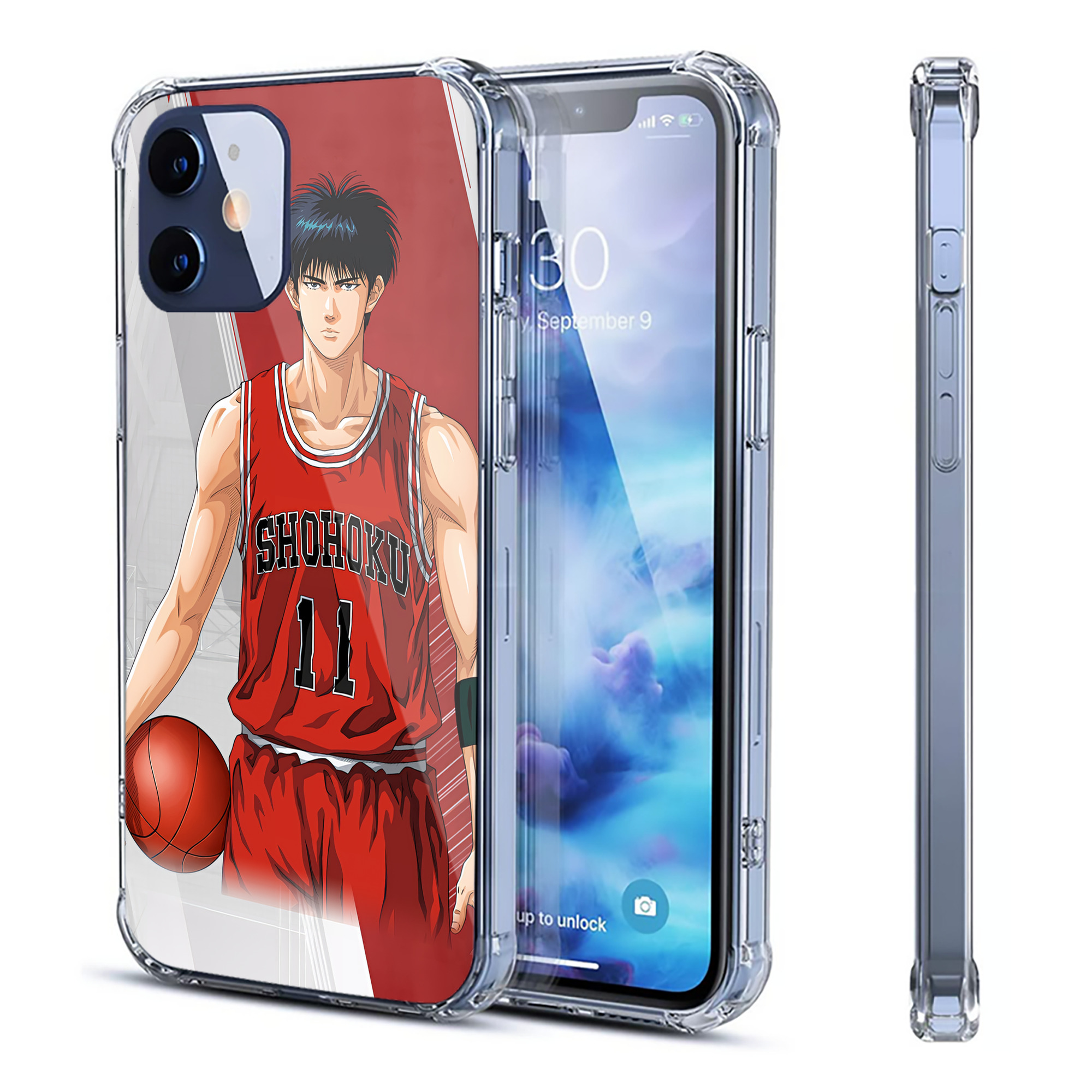 （画像用） SLAM DUNK／スラムダンク 【iPhone 12シリーズ対応】透明スマホケース（クリアソフトケース）